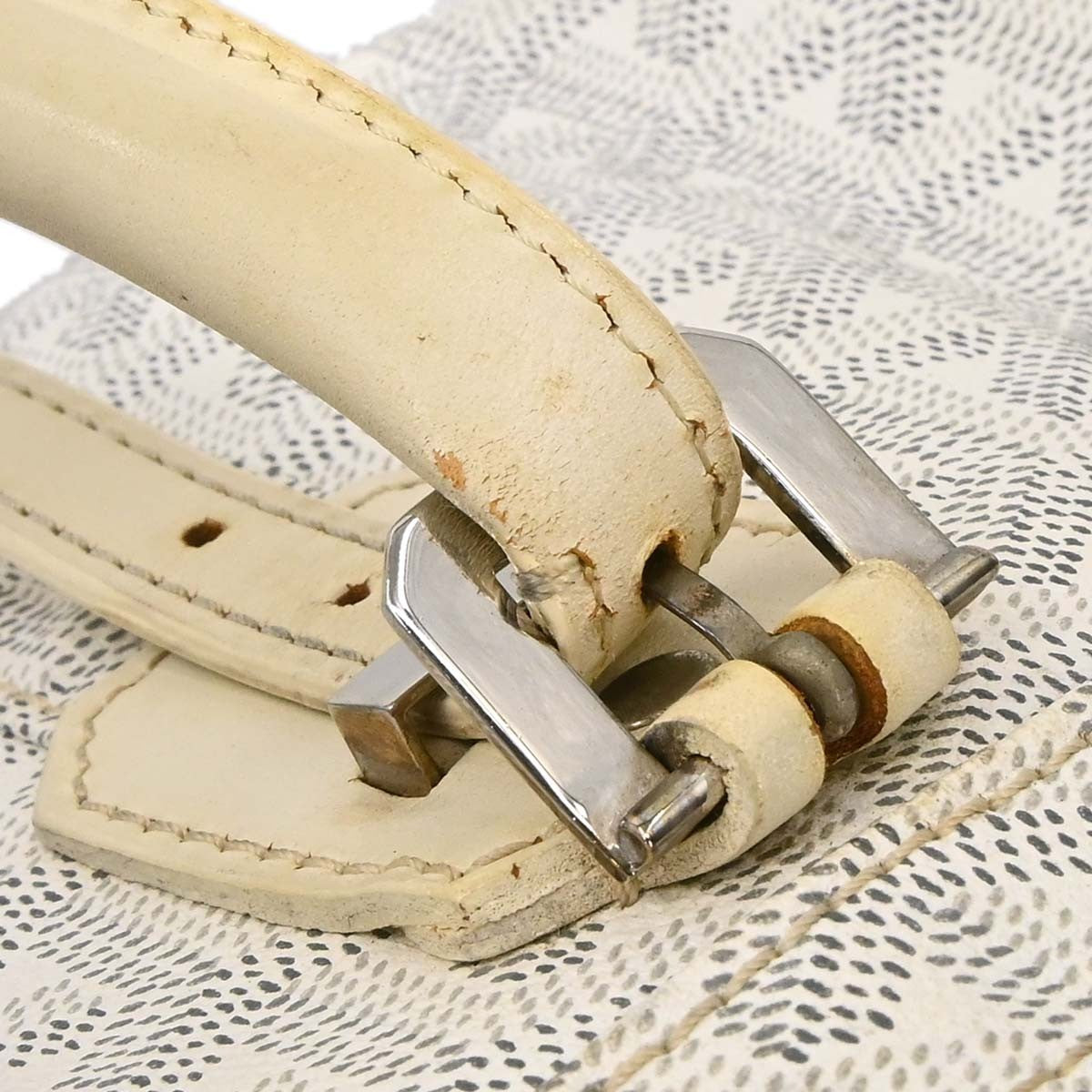 Goyard Croisiere Coated Canvas White Canvas Travel Bag Bag (Pre-Owned)