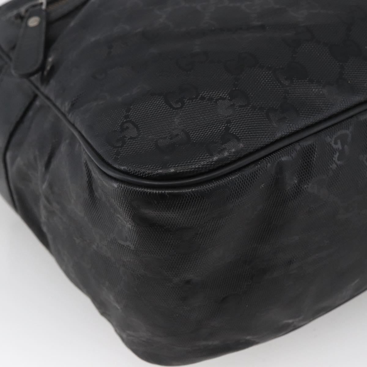 Gucci Zip Messenger Gg Imprime Black Canvas Shoulder Bag Bag (Pre-Owned)