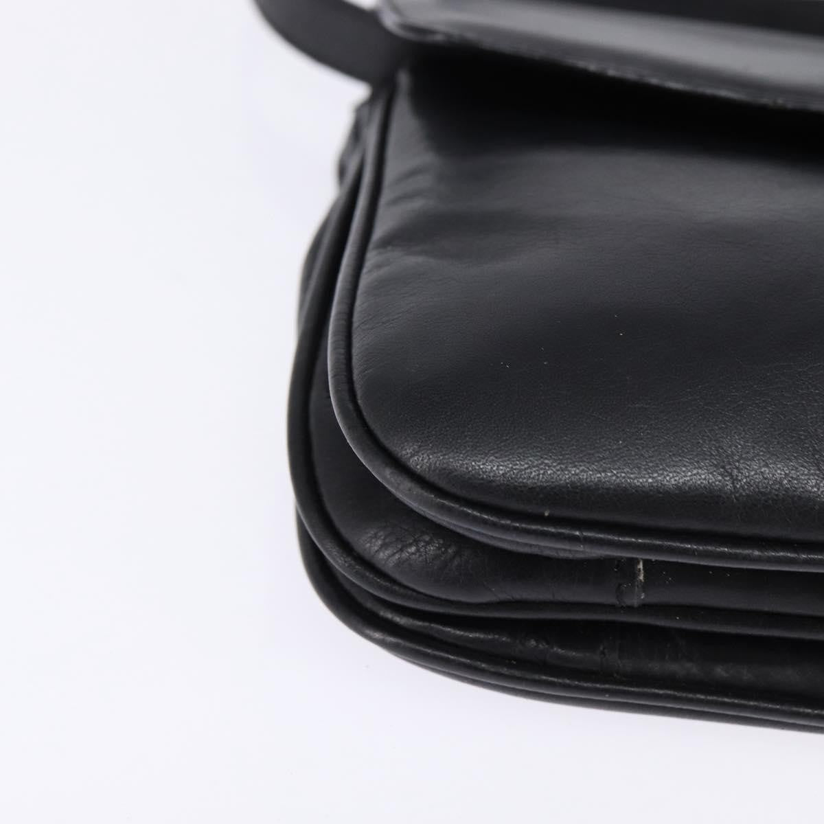 Celine Vintage Leather Black Leather Shoulder Bag Bag (Pre-Owned)