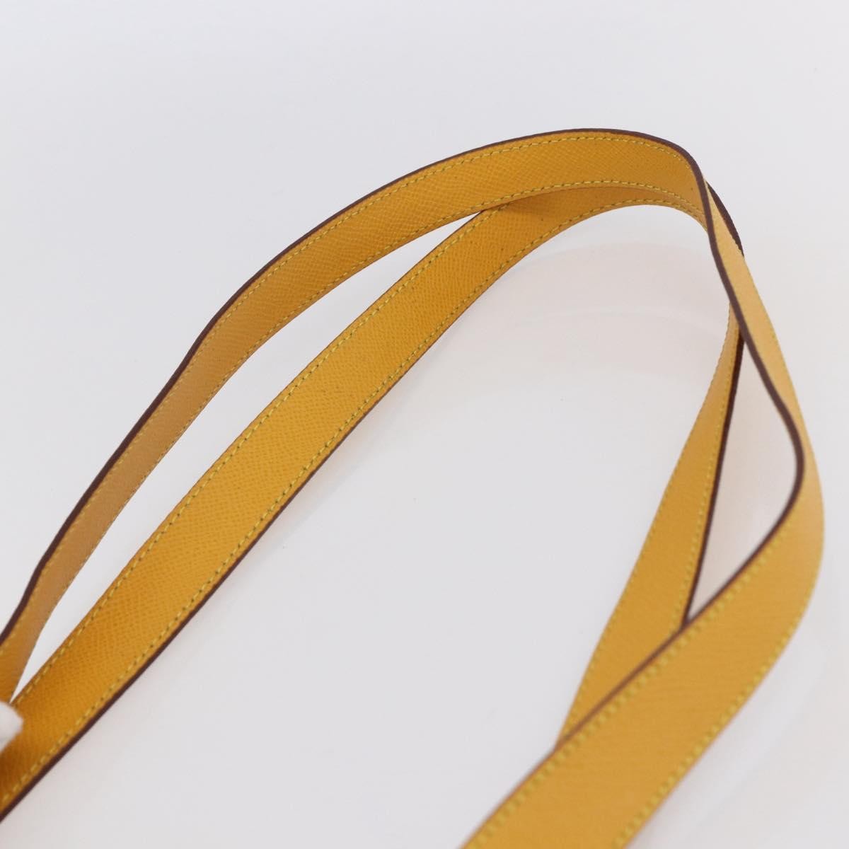 Celine Vintage Leather Yellow Leather Shoulder Bag Bag (Pre-Owned)