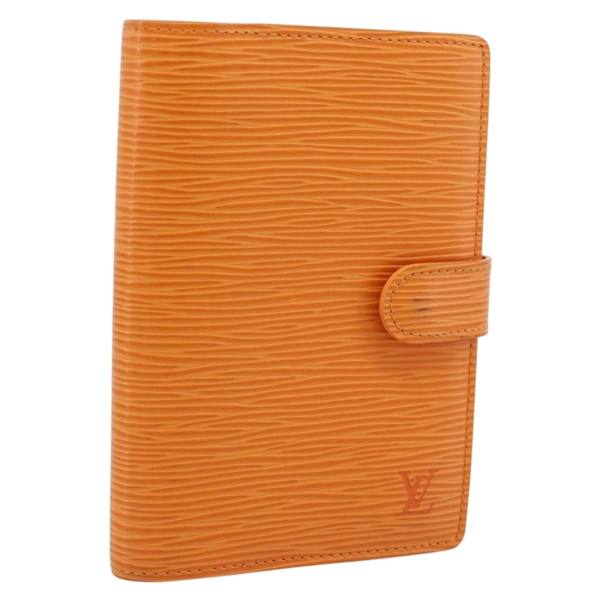 Louis Vuitton Agenda Cover Epi Orange Leather Clutche & Pouche Bag (Pre-Owned)