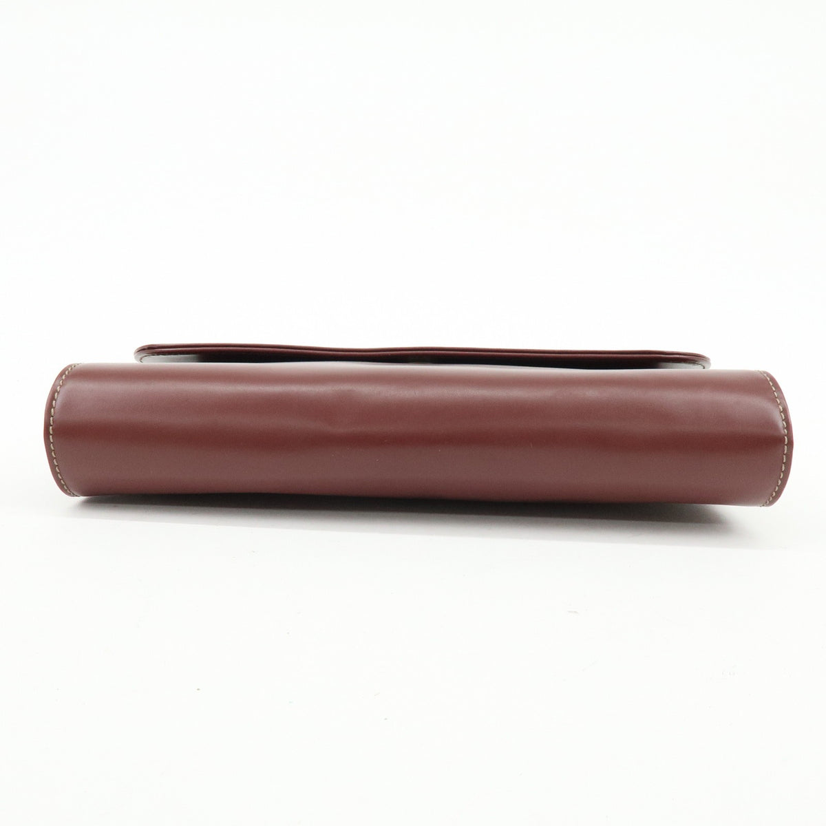 Cartier Must De Cartier Clutch Leather Burgundy Leather Clutche & Pouche Bag (Pre-Owned)