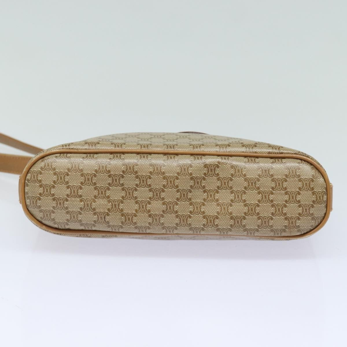 Celine Vintage Macadam Canvas And Leather Beige Canvas Shoulder Bag Bag (Pre-Owned)