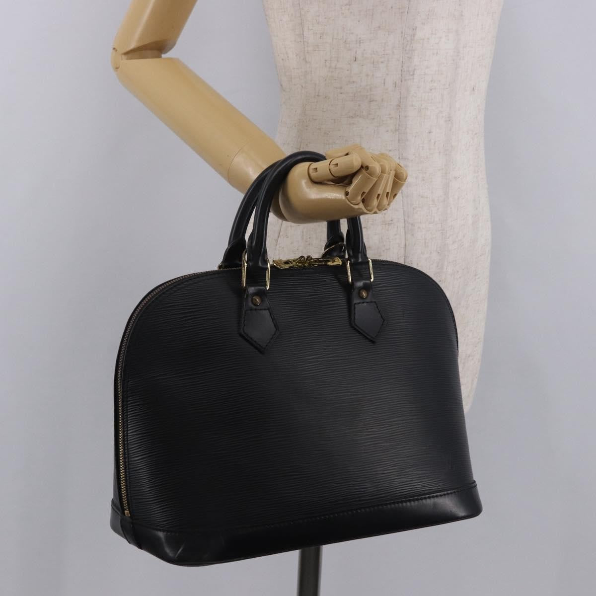Louis Vuitton Alma Epi Leather Black Leather Handbag (Pre-Owned)