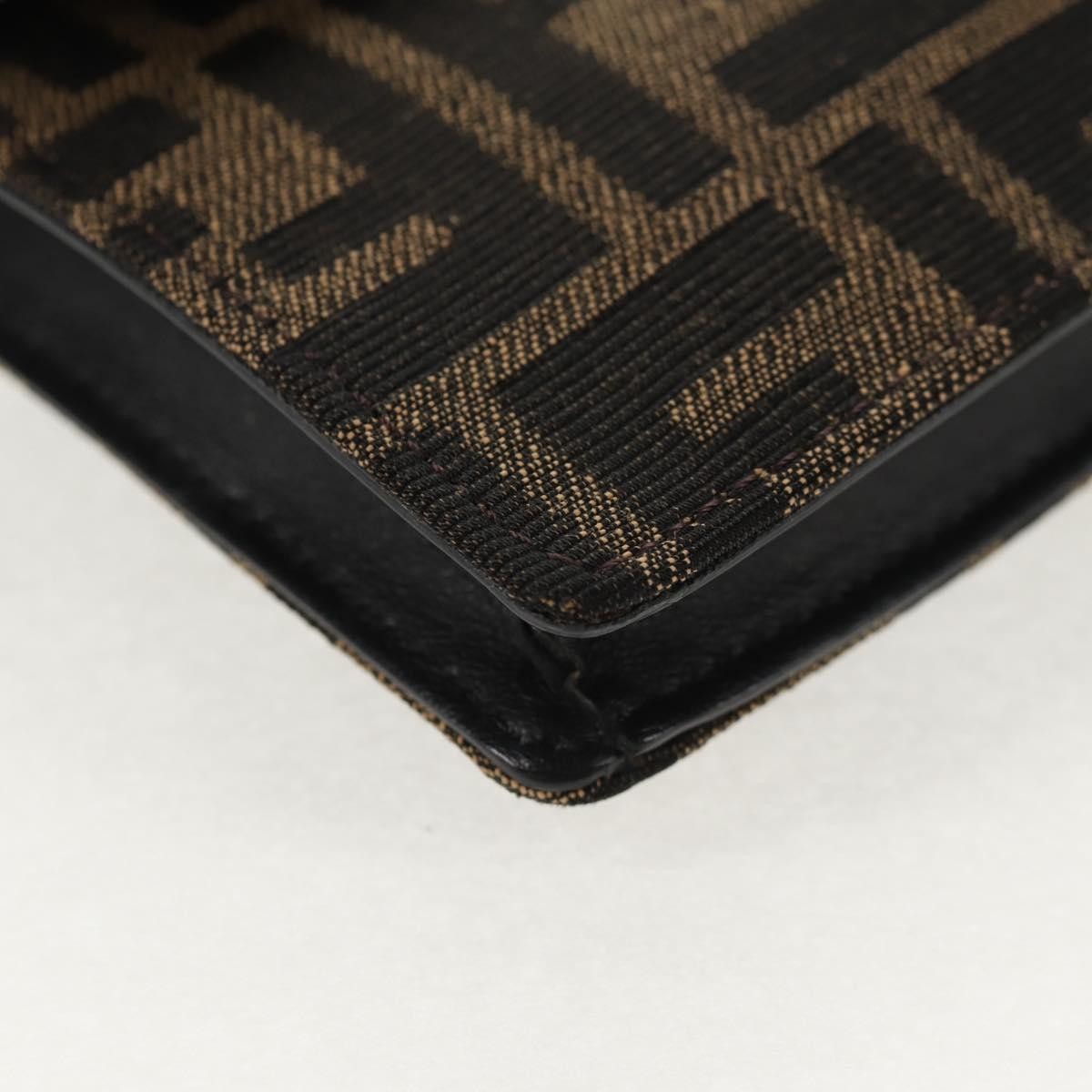 Fendi Baguette Convertible Belt Zucca Canvas Black Canvas Bag (Pre-Owned)
