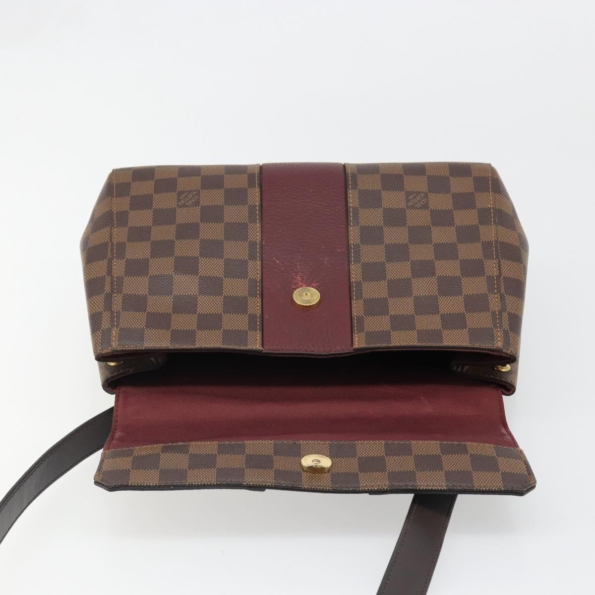 Louis Vuitton Bond Street Damier With Leather Brown Canvas Handbag (Pre-Owned)