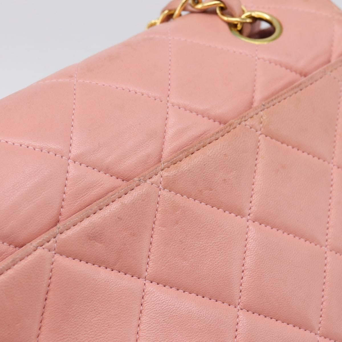 Chanel Vintage Envelope Flap Matelassé Lambskin Pink Leather Shoulder Bag Bag (Pre-Owned)
