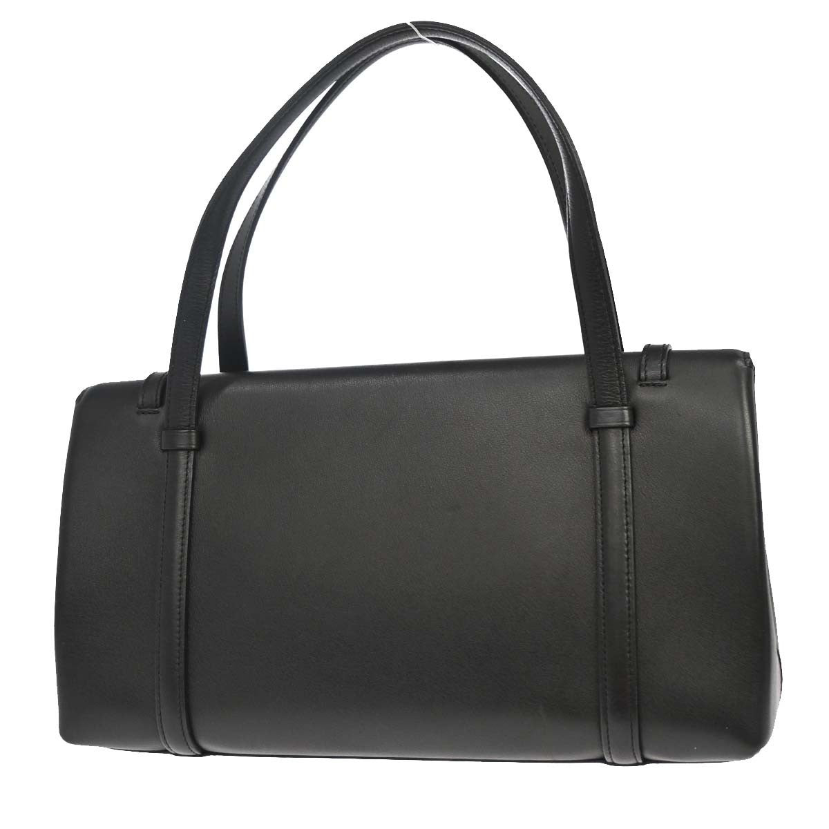 Cartier Cabochon Leather Black Leather Handbag (Pre-Owned)