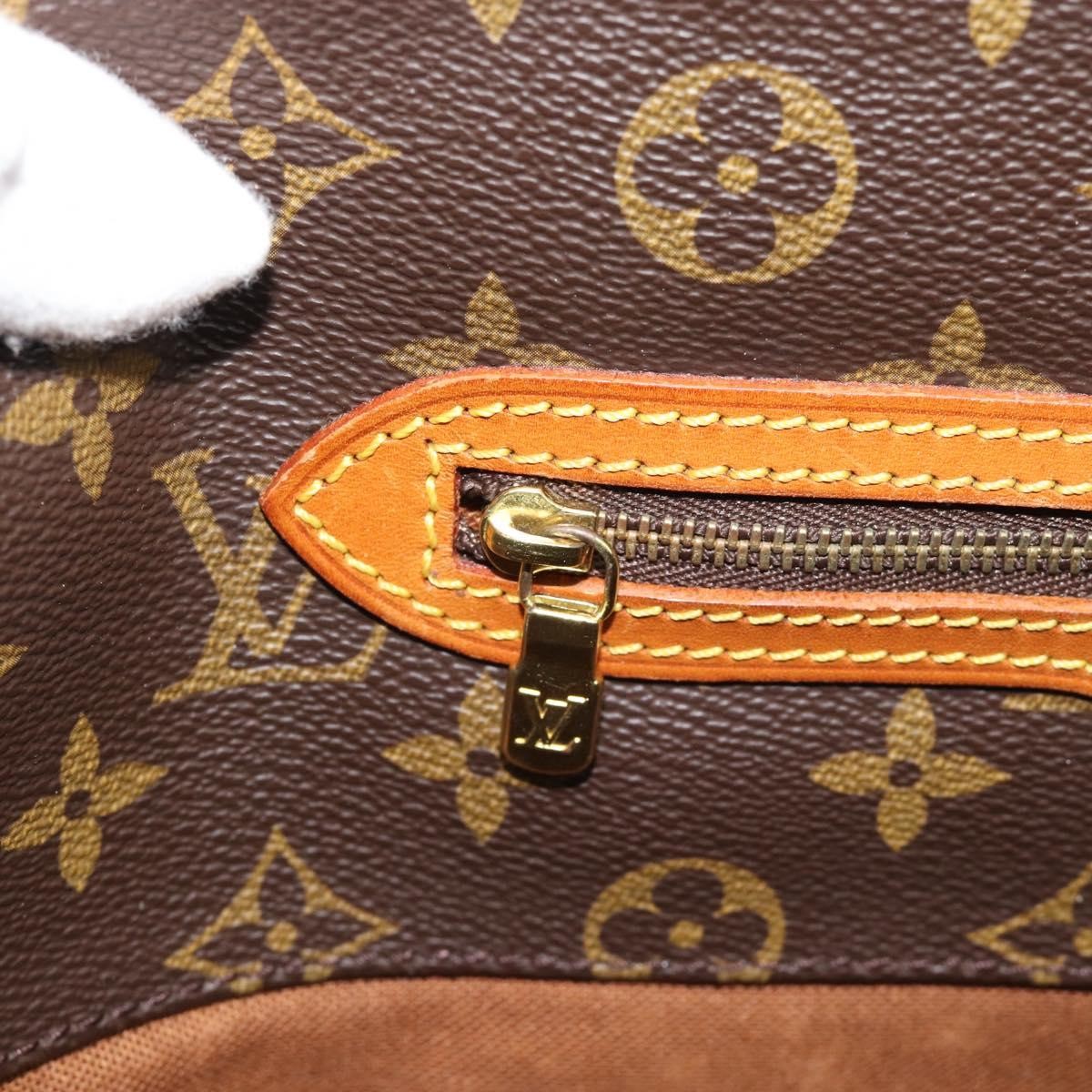 Louis Vuitton Shopping Sac Handbag Monogram Brown Canvas Tote Bag Bag (Pre-Owned)
