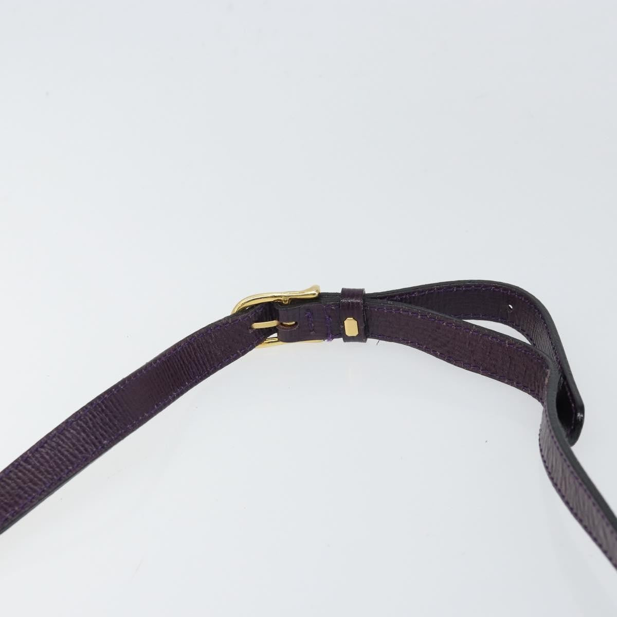 Celine Circle Logo Leather Purple Leather Shoulder Bag Bag (Pre-Owned)