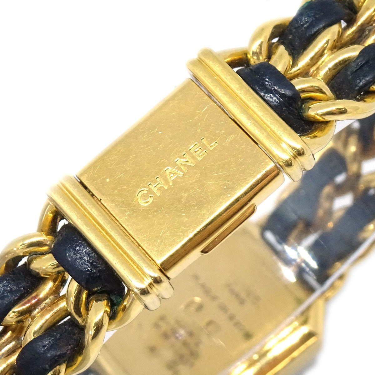Chanel Premiere Rock Quartz Plated Metal And Leather Watch (Pre-Owned)
