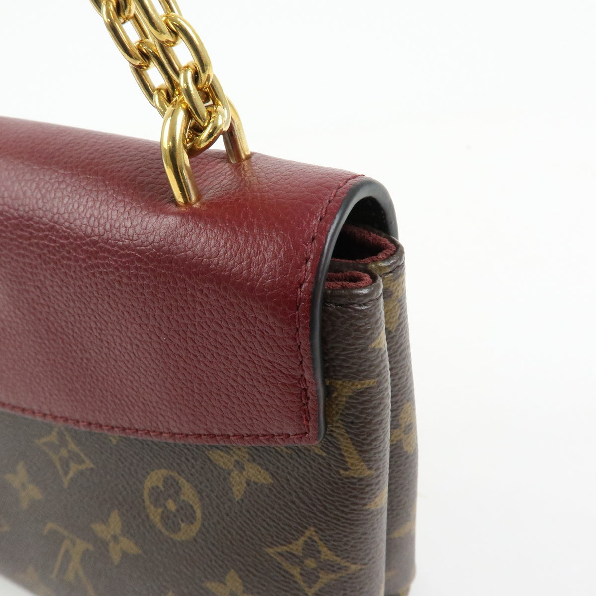 Louis Vuitton Saint Placide Monogram Canvas And Leather Brown Canvas Handbag (Pre-Owned)