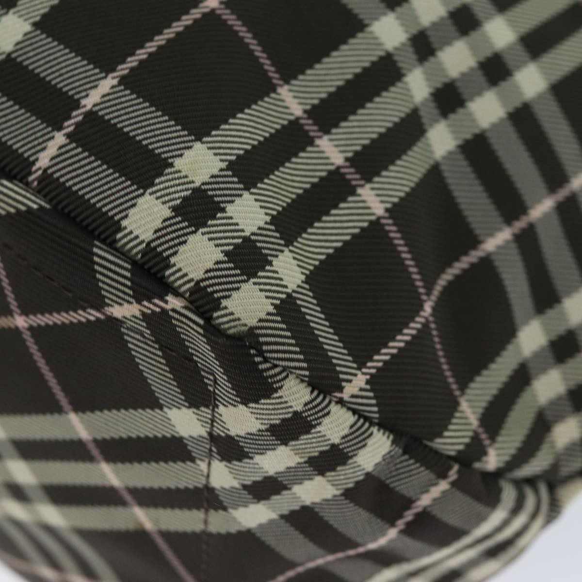 Burberry Nova Check Blue Label Nylon Brown Nylon Tote Bag Bag (Pre-Owned)