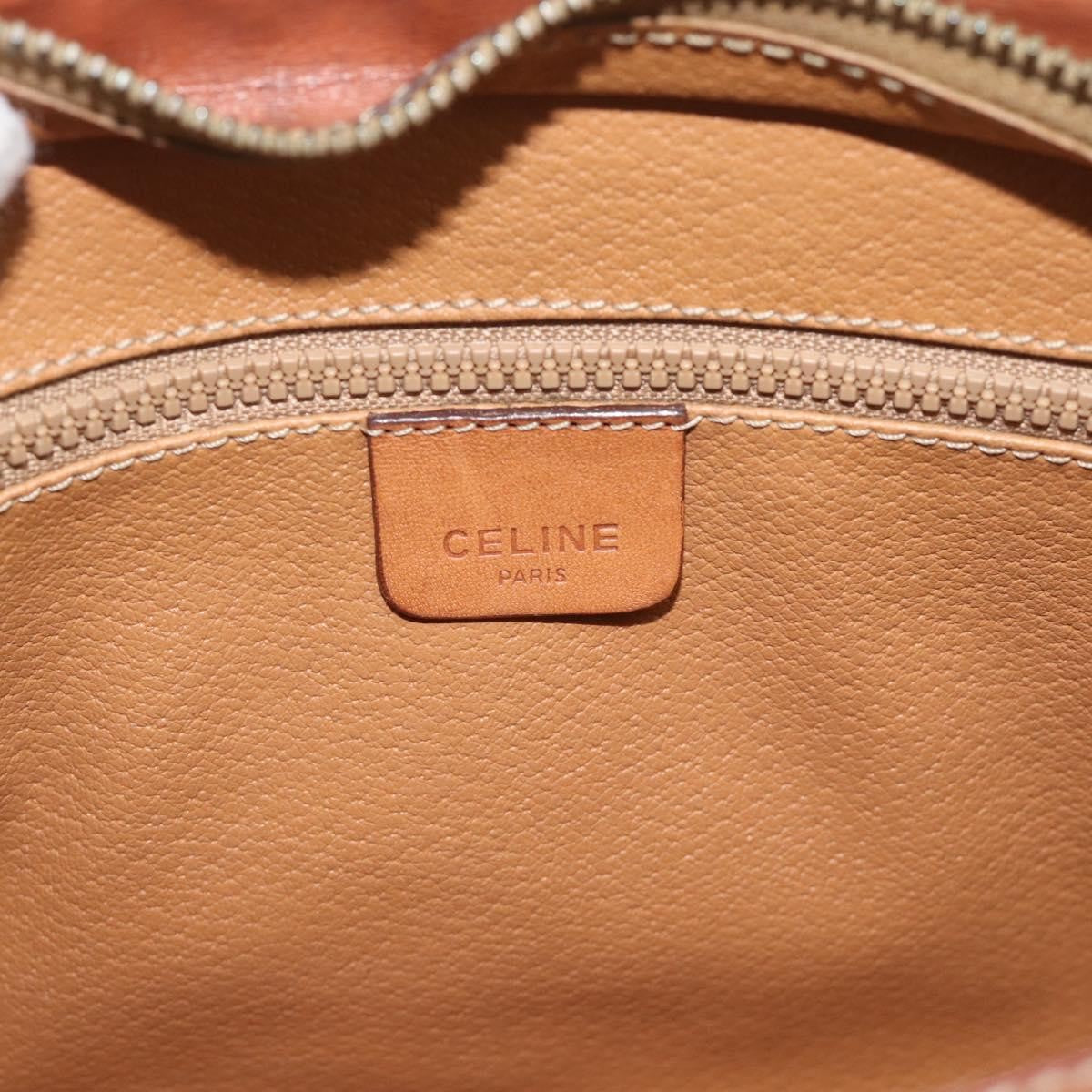 Celine Vintage Macadam Canvas And Leather Beige Canvas Shoulder Bag Bag (Pre-Owned)