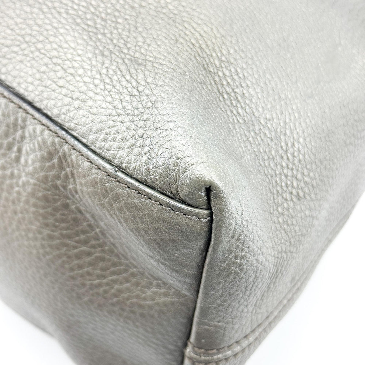 Gucci Soho Chain Strap Leather Silver Leather Shoulder Bag Bag (Pre-Owned)