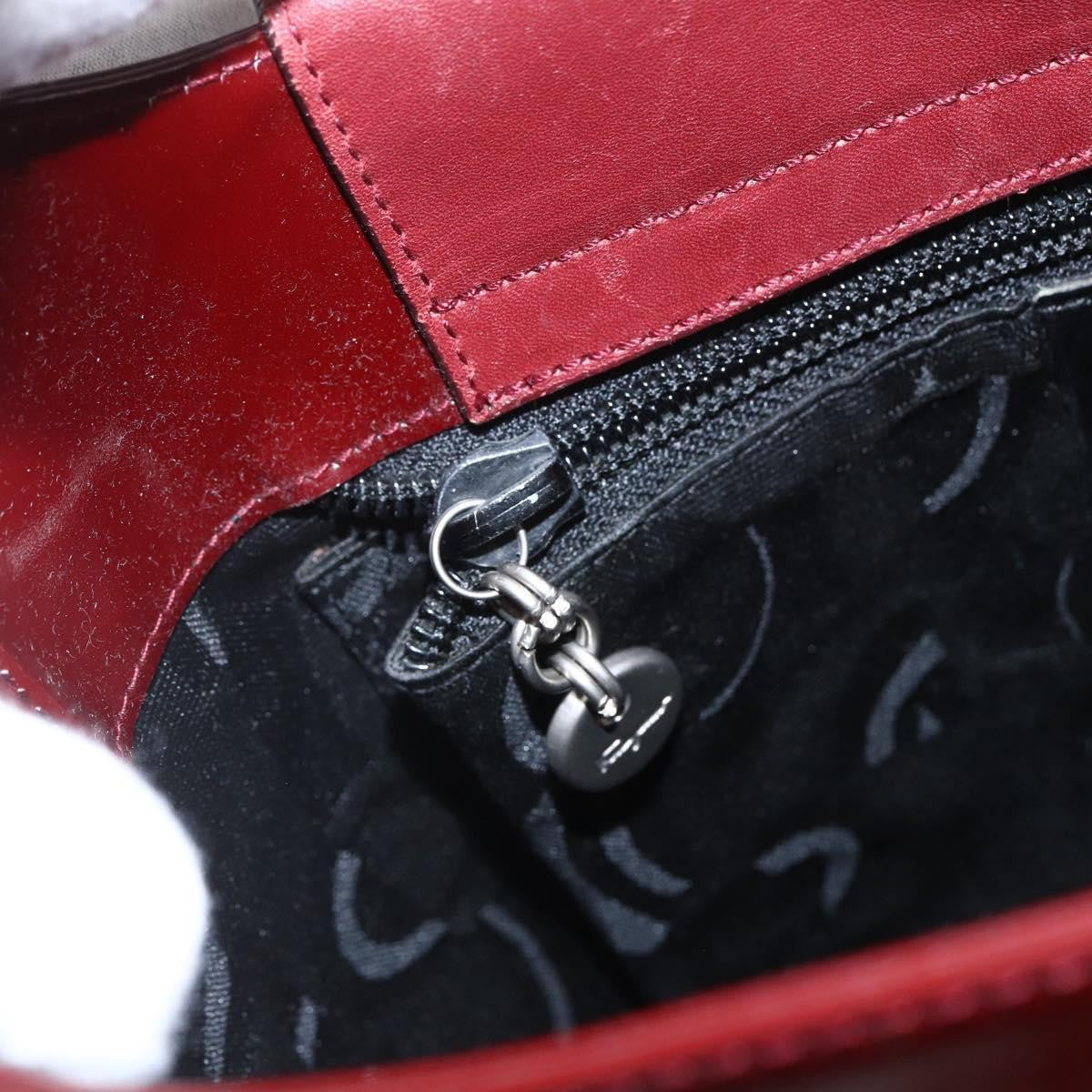 Salvatore Ferragamo Vala Patent Leather Red Patent_Leather Shoulder Bag Bag (Pre-Owned)