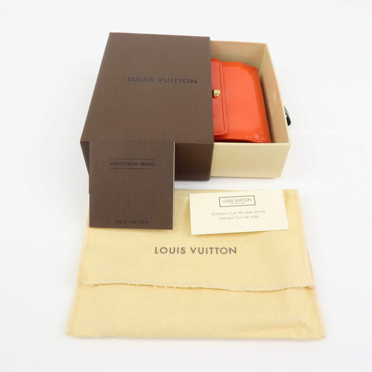 Louis Vuitton Ludlow Vernis Orange Leather Wallets Accessory (Pre-Owned)