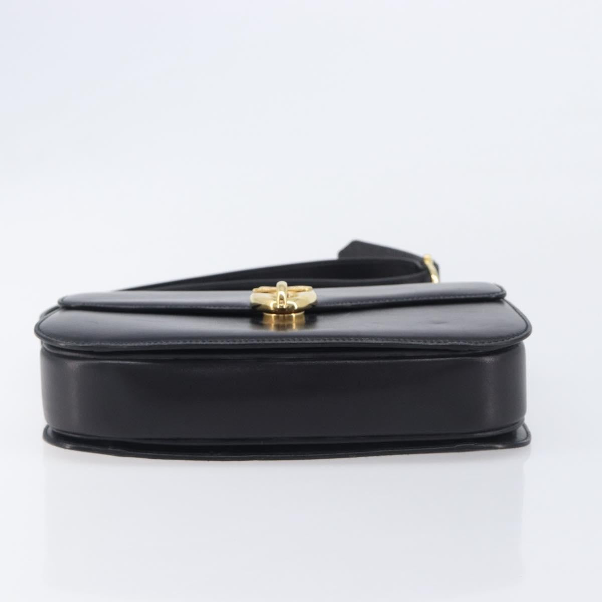 Celine Horse Carriage Leather Black Leather Shoulder Bag Bag (Pre-Owned)