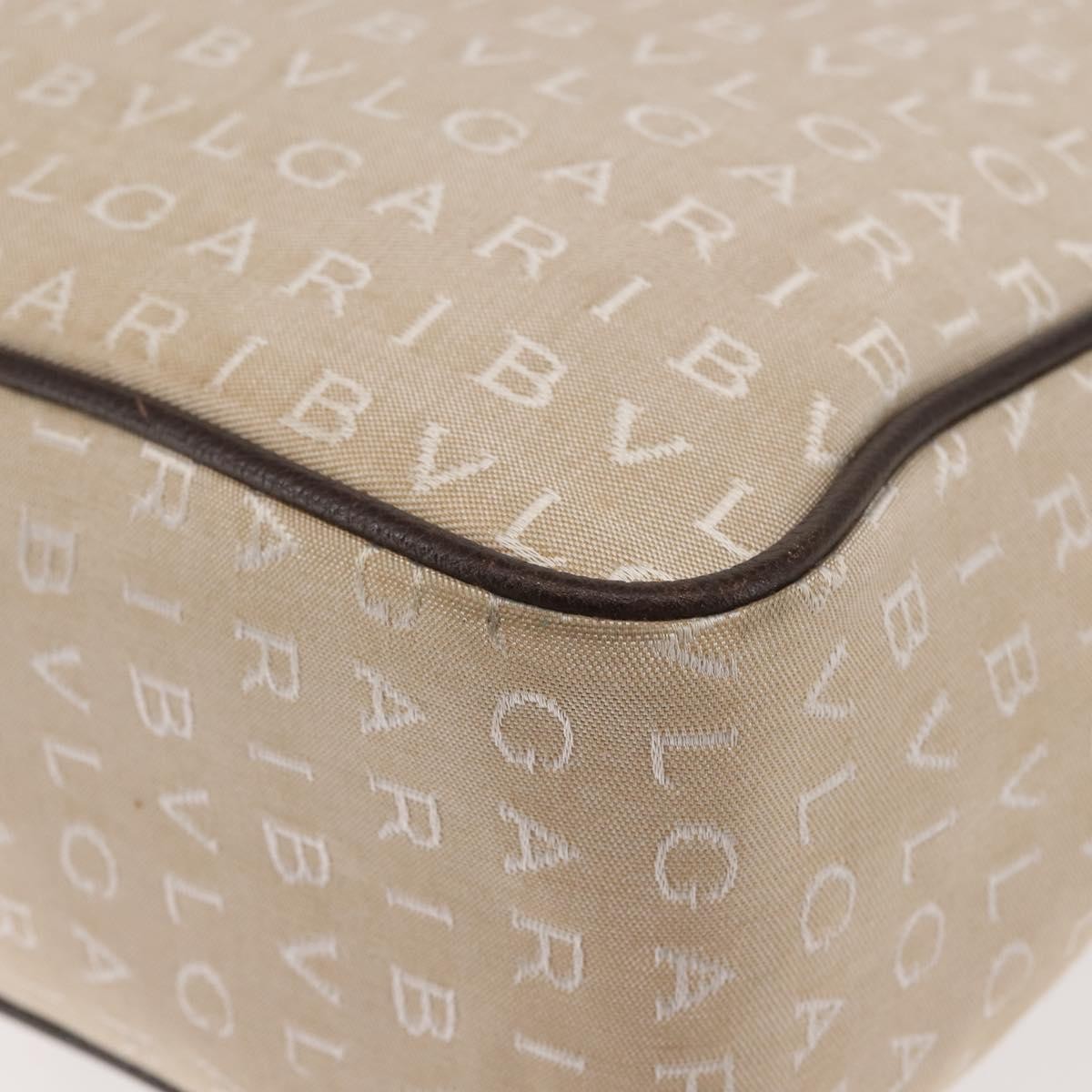 Bvlgari B.Zero1 Bucket Leather Beige Canvas Tote Bag Bag (Pre-Owned)