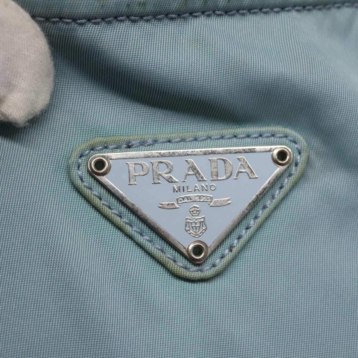Prada Flat Messenger Tessuto Blue Nylon Shoulder Bag Bag (Pre-Owned)