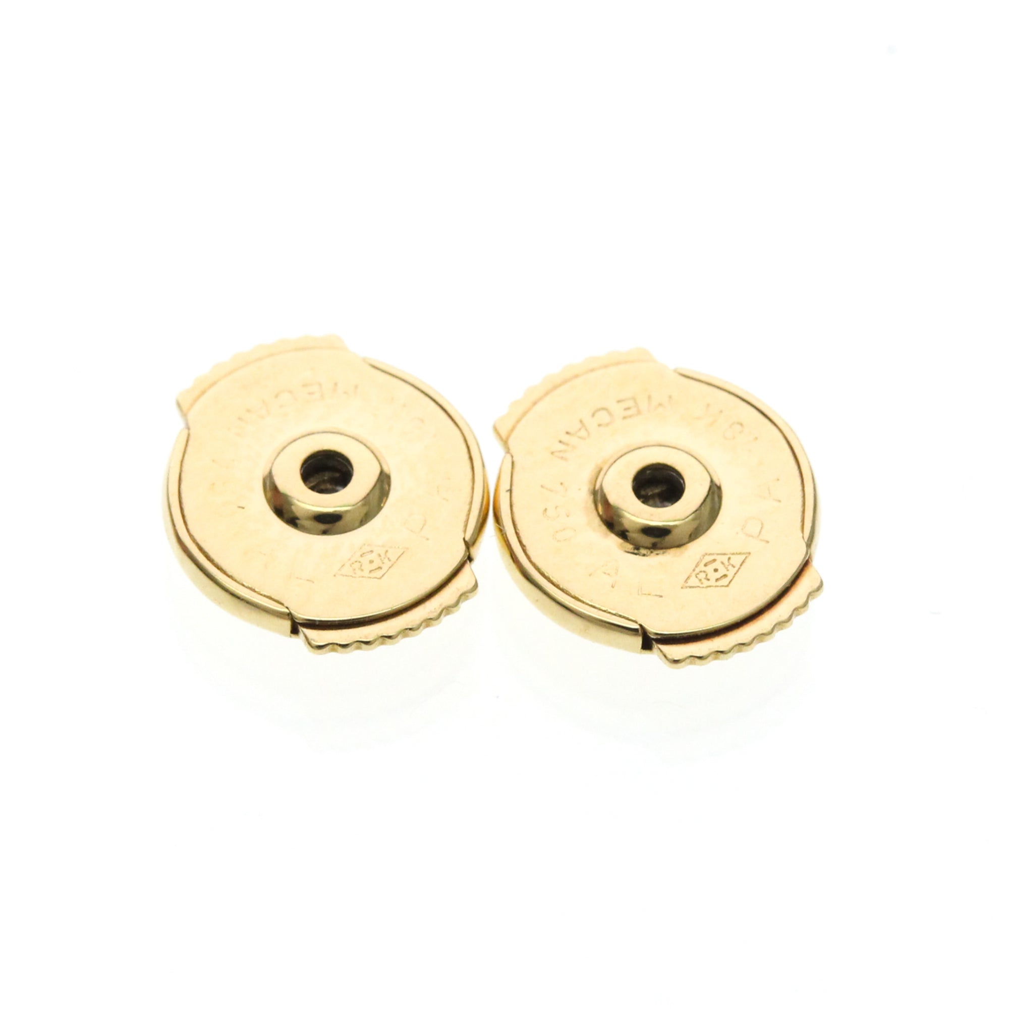 Van Cleef & Arpels Sweet Alhambra Stud 18K Yellow Gold And Onyx Gold Yellow_Gold Earrings Jewelry (Pre-Owned)