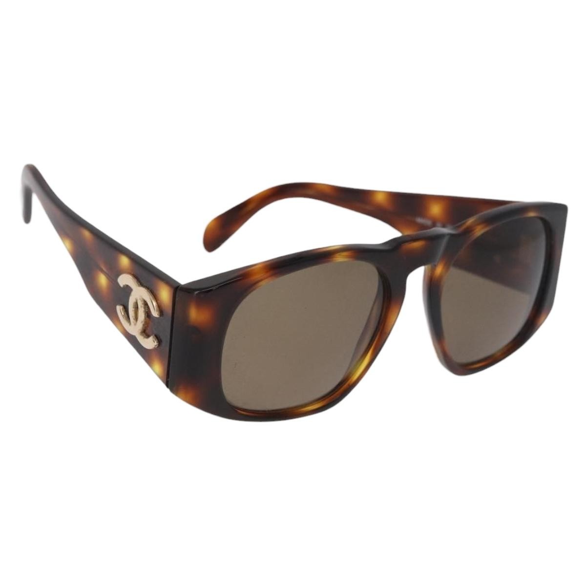 Chanel Logo Cc Plastic Brown Plastic Sunglasse Accessory (Pre-Owned)