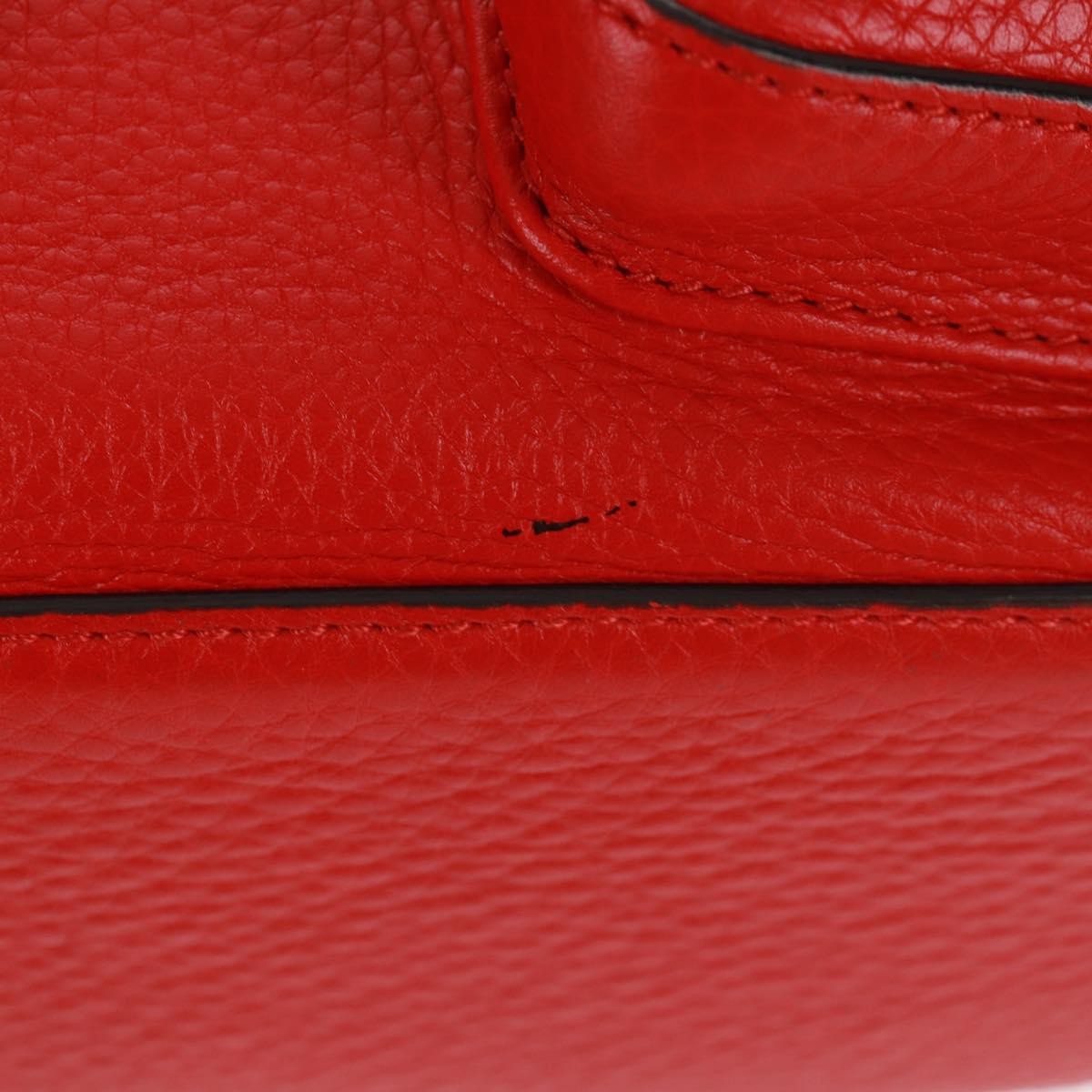 Gucci Bamboo Tassel Leather Red Leather Backpack Bag (Pre-Owned)