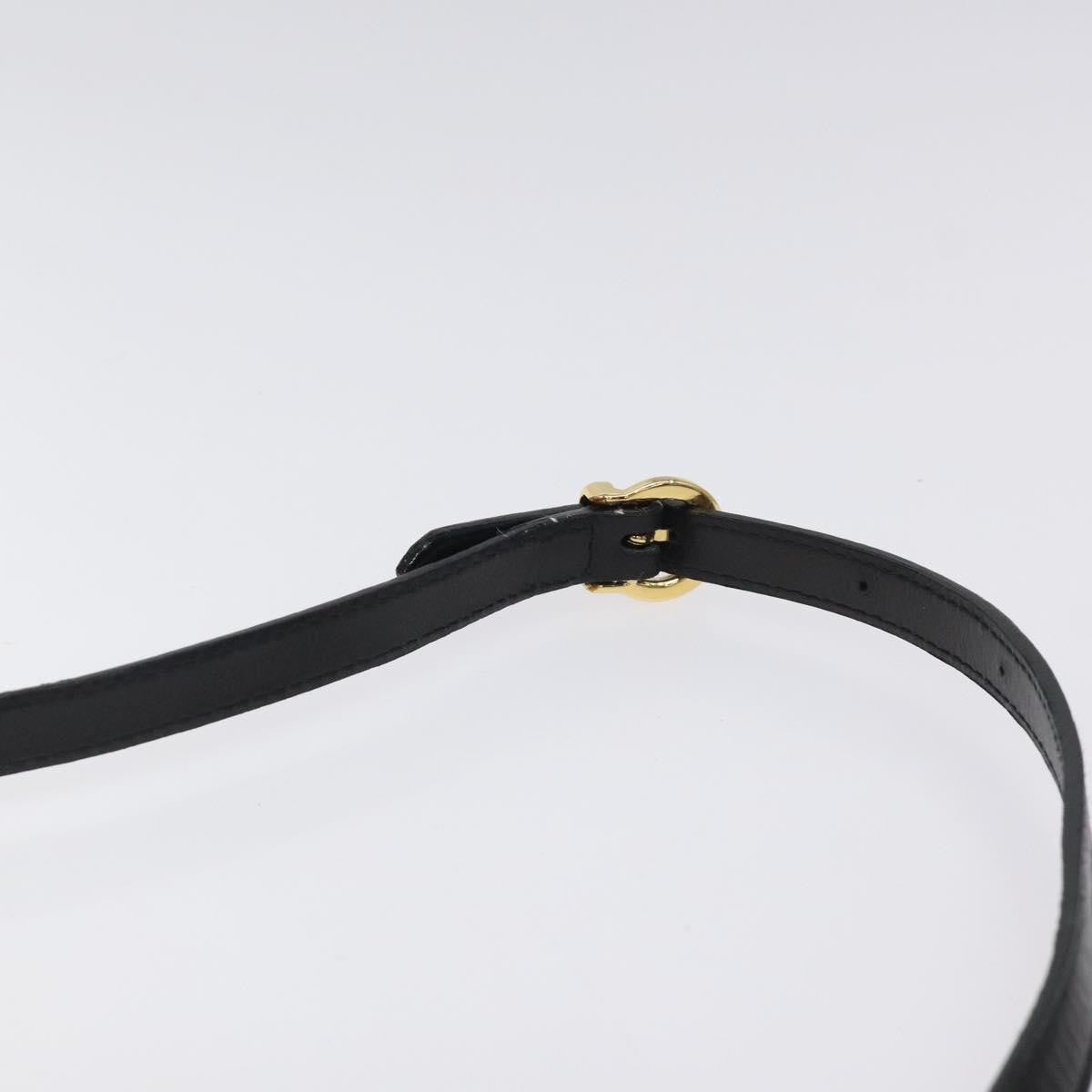 Salvatore Ferragamo Vintage Leather Black Leather Shoulder Bag Bag (Pre-Owned)