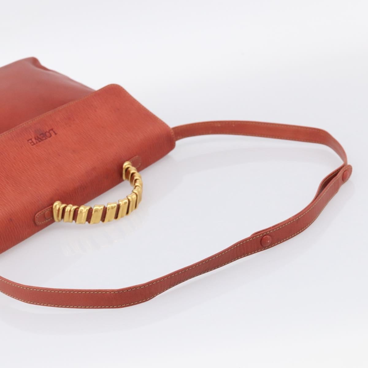Loewe Vintage Velazquez Top Handle Leather Orange Leather Handbag (Pre-Owned)