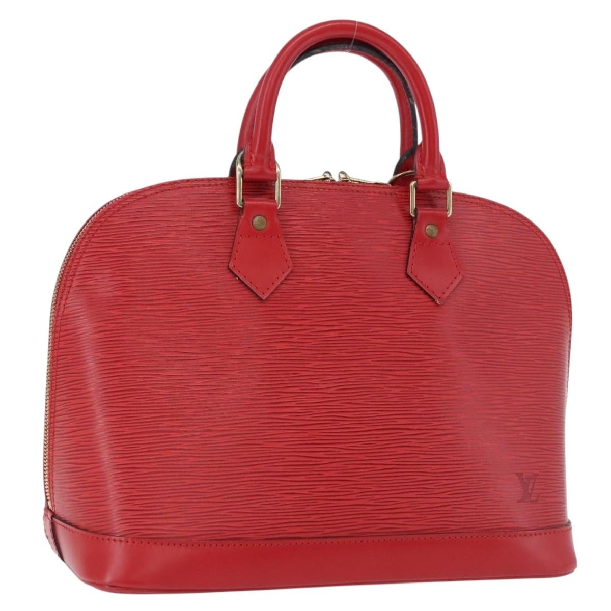 Louis Vuitton Alma Epi Leather Red Leather Handbag (Pre-Owned)