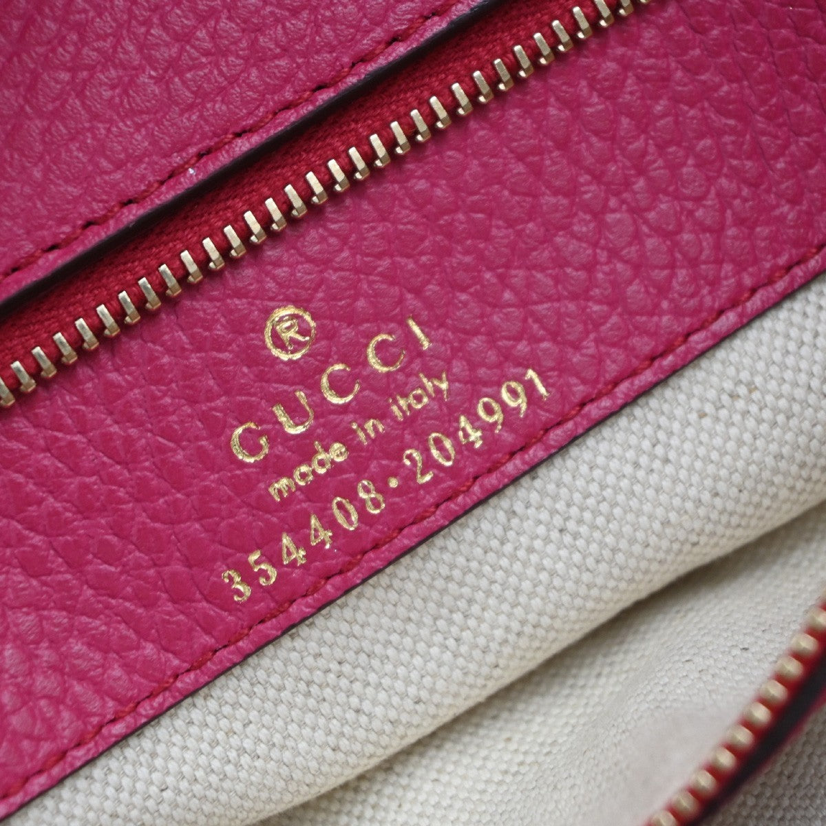 Gucci Swing Tote Leather Pink Leather Tote Bag Bag (Pre-Owned)