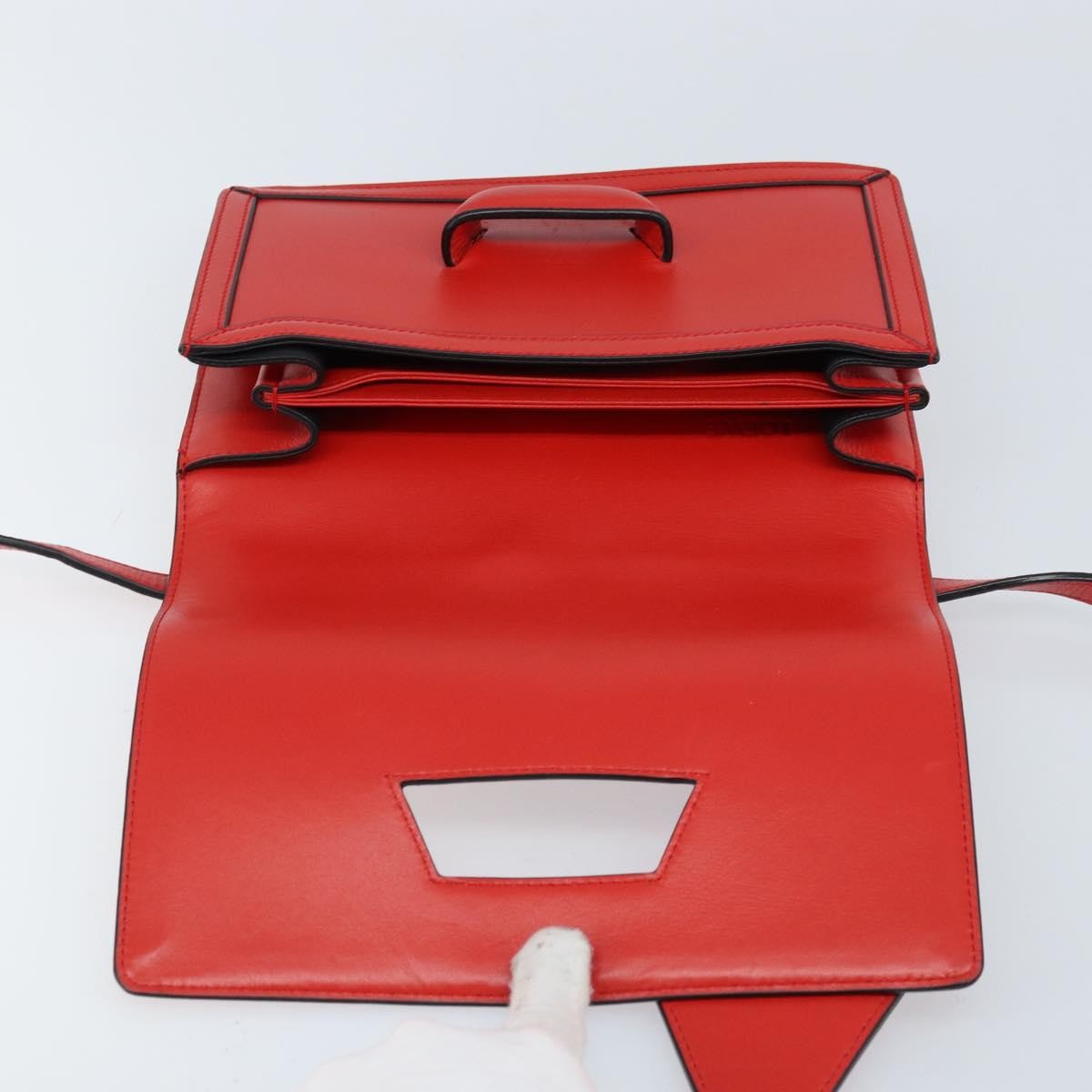 Loewe Barcelona Leather Red Leather Shoulder Bag Bag (Pre-Owned)