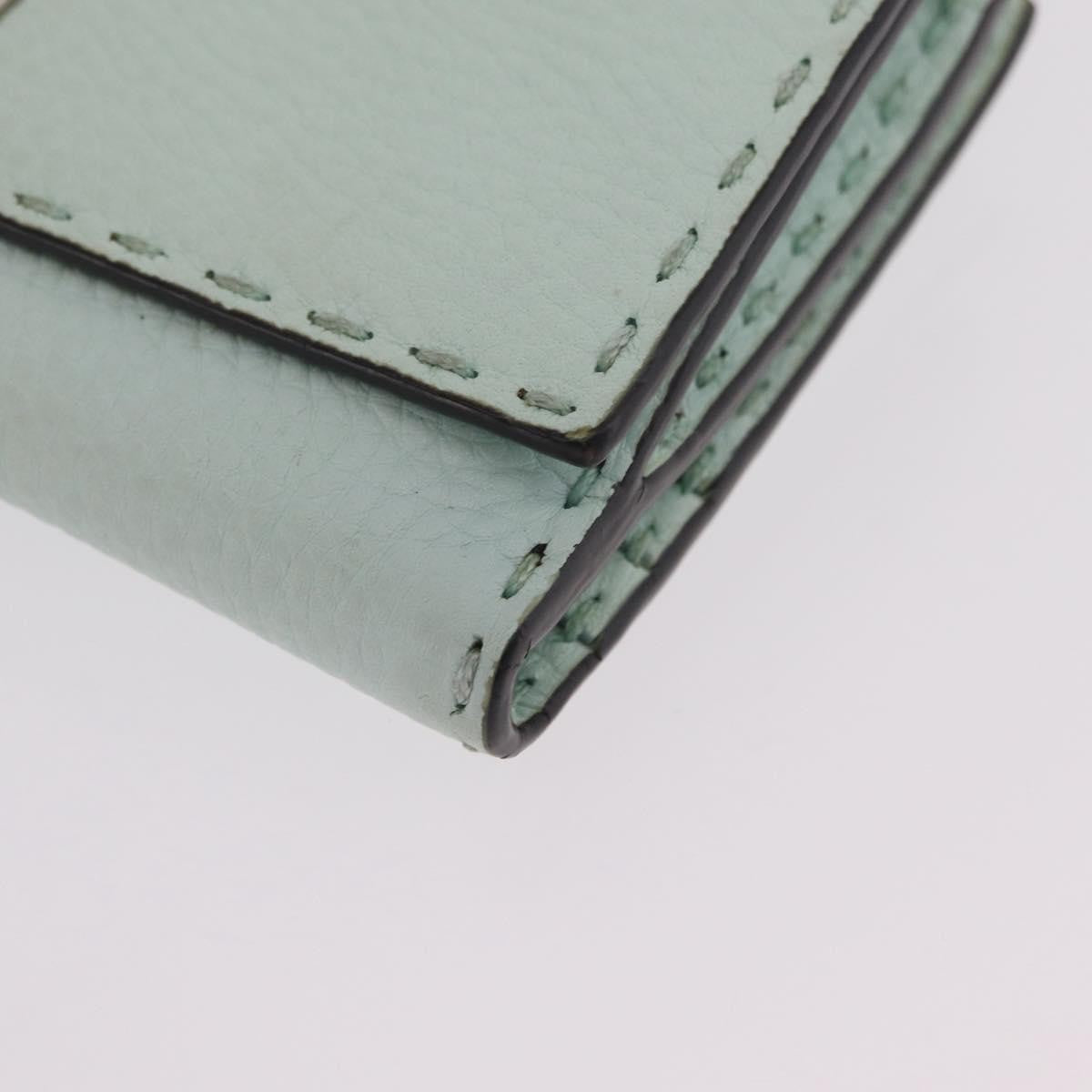 Fendi Selleria Peekaboo Leather Green Leather Wallets Accessory (Pre-Owned)