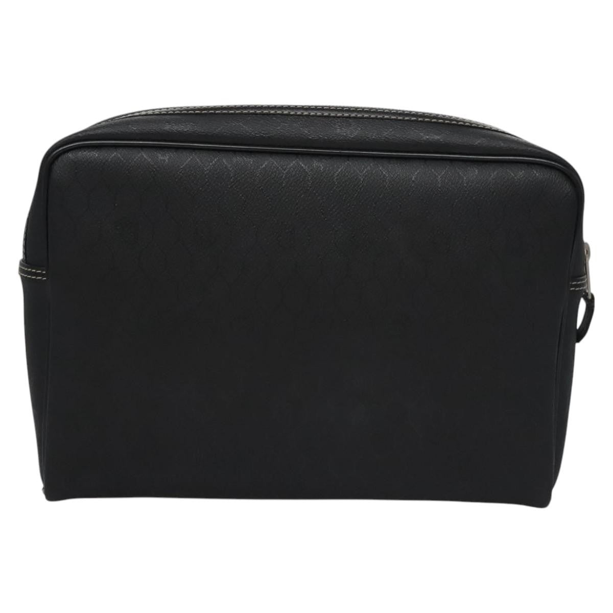 Christian Dior Vintage Honeycomb Zip Coated Canvas Black Canvas Clutche & Pouche Bag (Pre-Owned)