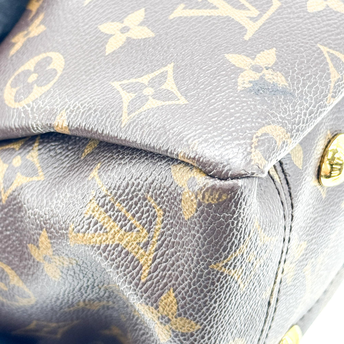Louis Vuitton Pallas Monogram Canvas With Leather Brown Canvas Tote Bag Bag (Pre-Owned)