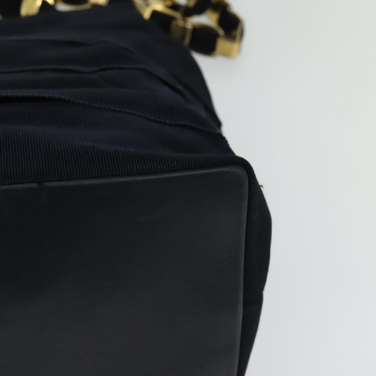 Salvatore Ferragamo Vala Canvas Navy Canvas Shoulder Bag Bag (Pre-Owned)
