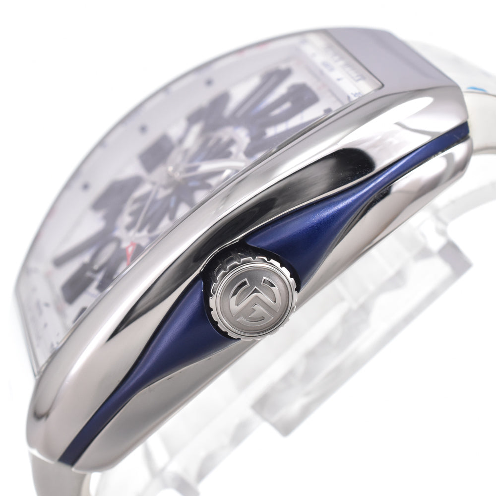 Franck Muller Vanguard Yachting Automatic Stainless Steel And Rubber Watch (Pre-Owned)