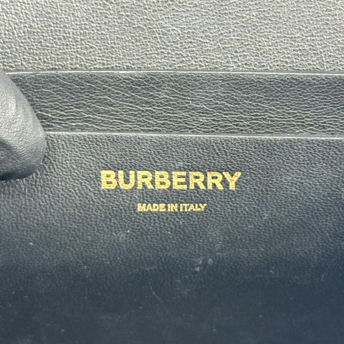 Burberry Grace Flap Horseferry Printed Leather Black Leather Shoulder Bag Bag (Pre-Owned)