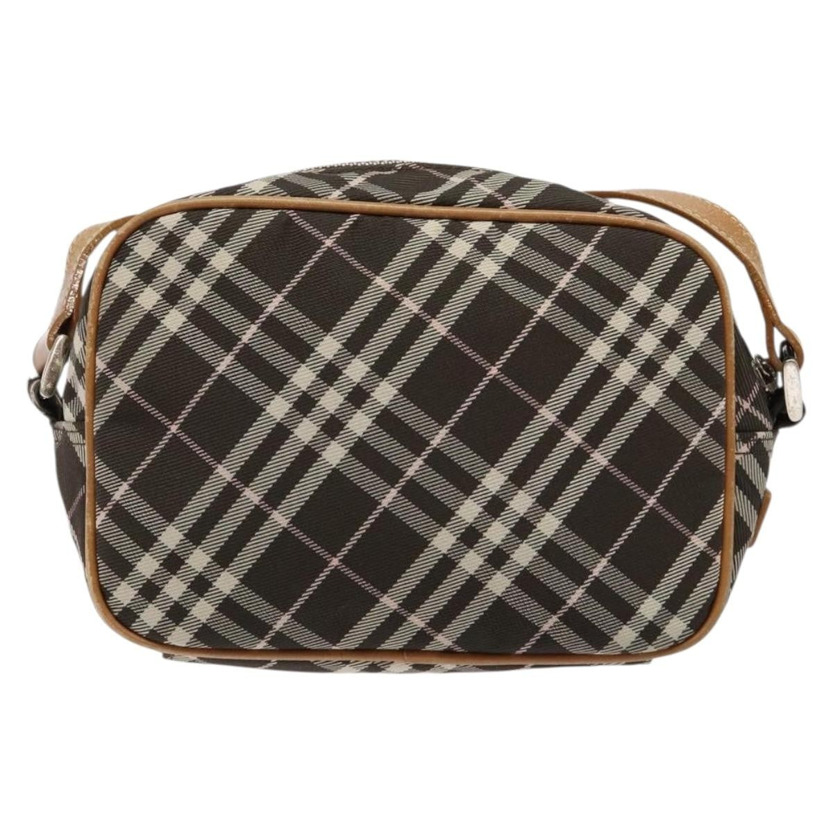 Burberry Nova Check Blue Label Canvas Brown Canvas Shoulder Bag Bag (Pre-Owned)