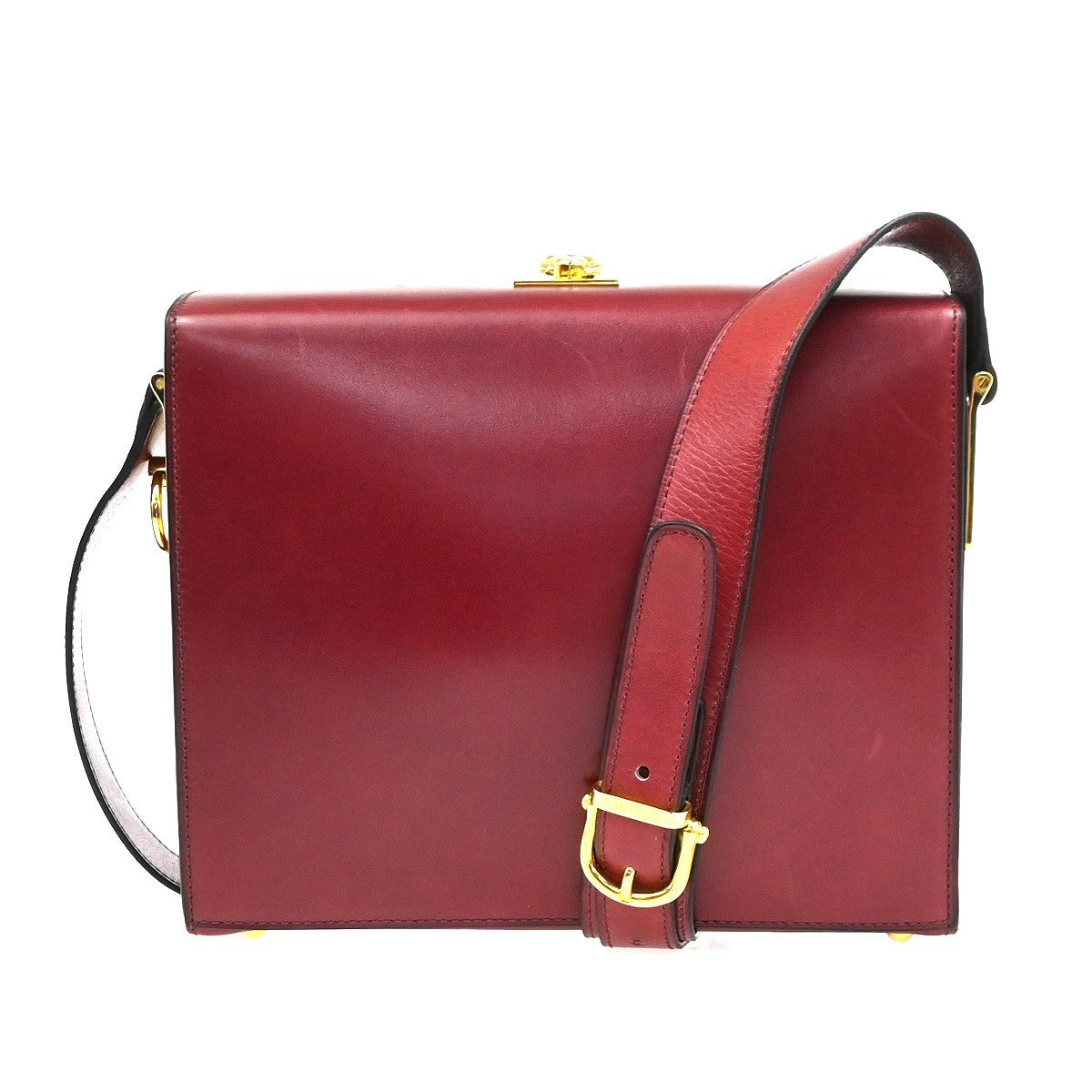 Celine Vintage Leather Red Leather Shoulder Bag Bag (Pre-Owned)