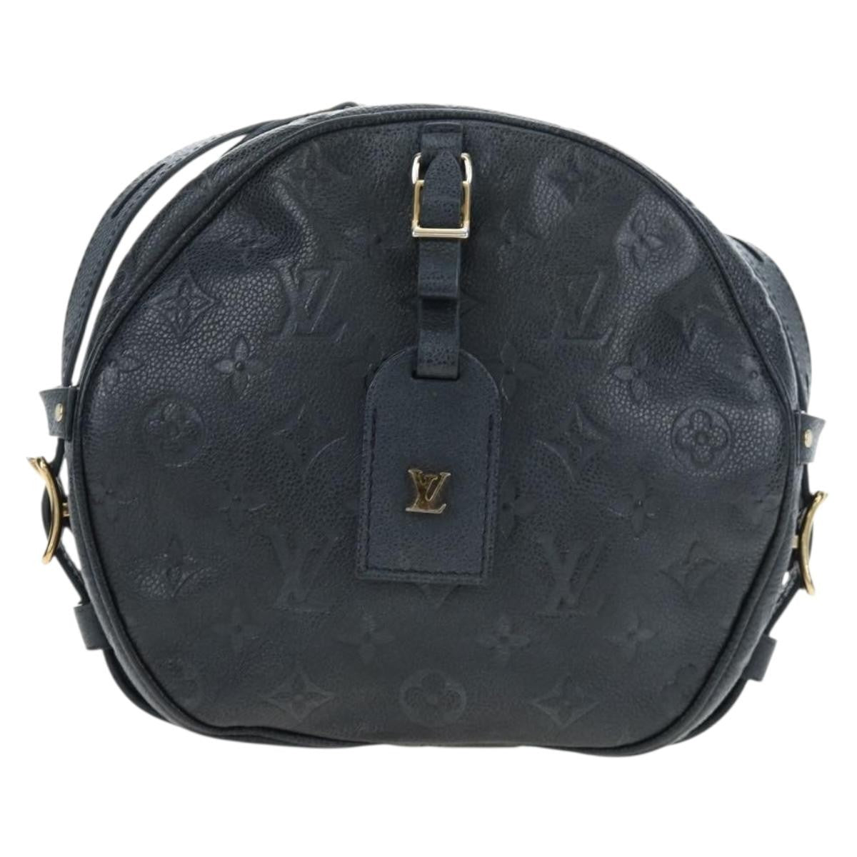 Louis Vuitton Boite Chapeau Souple Monogram Empreinte Leather Black Leather Shoulder Bag Bag (Pre-Owned)