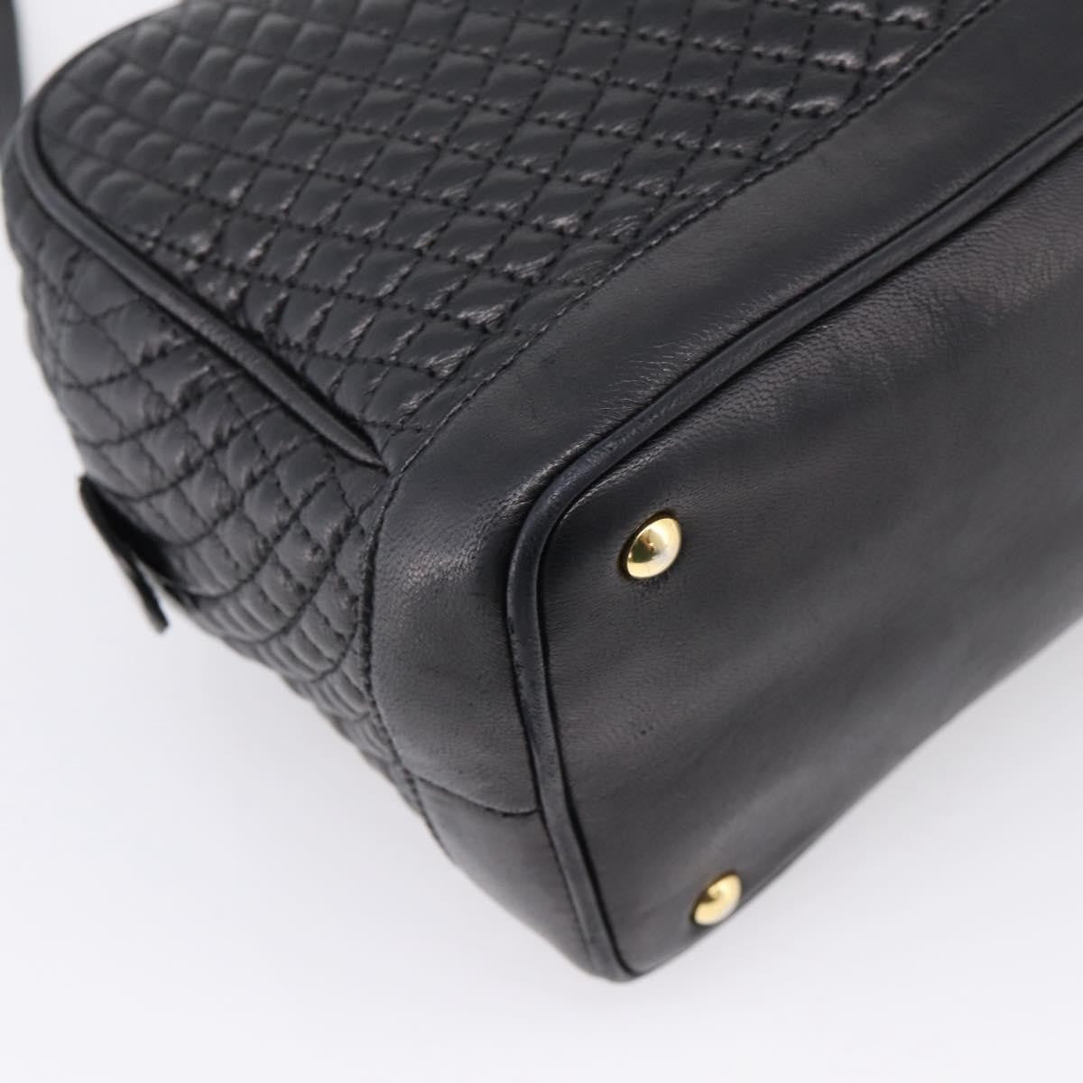 Bally Handbag Leather Black Leather Handbag (Pre-Owned)