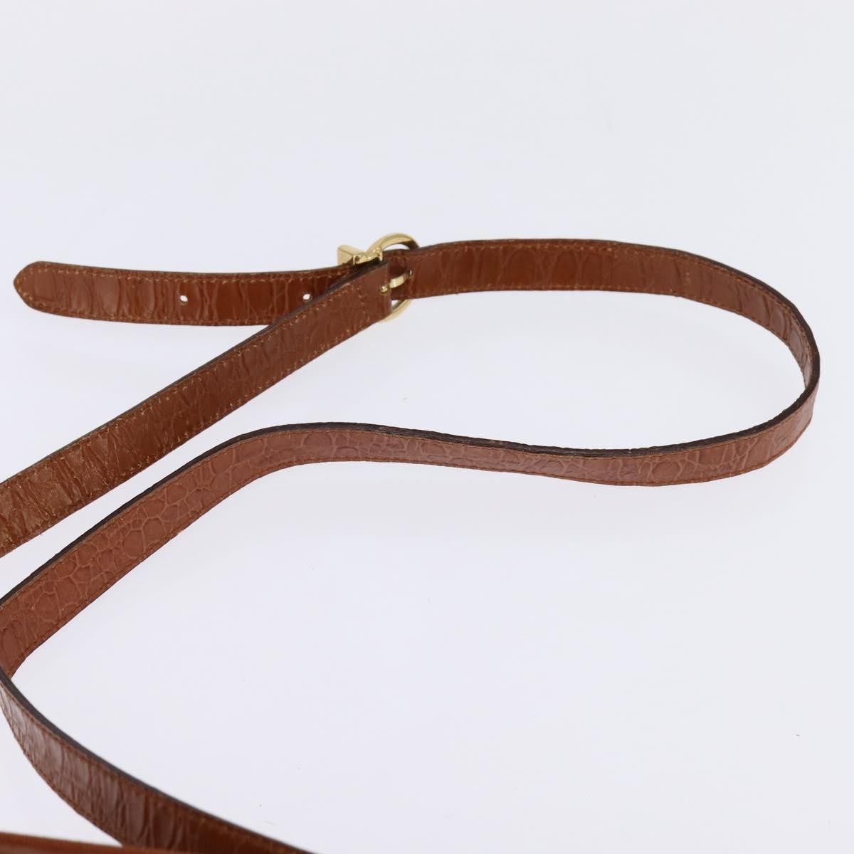 Salvatore Ferragamo Vala Leather Brown Leather Shoulder Bag Bag (Pre-Owned)