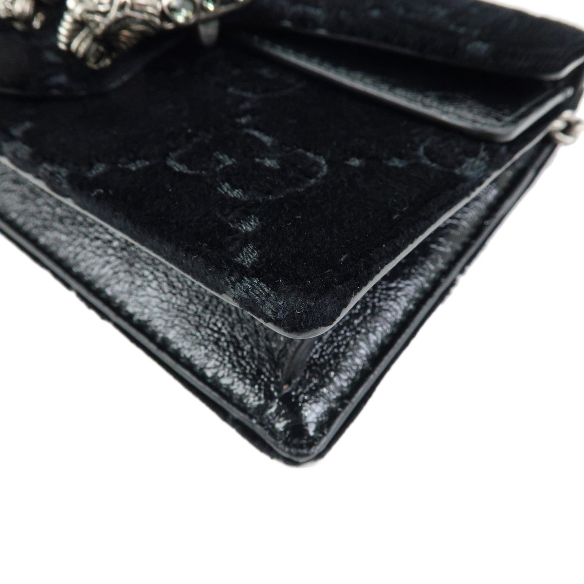 Gucci Dionysus Velvet Black Velvet Handbag (Pre-Owned)