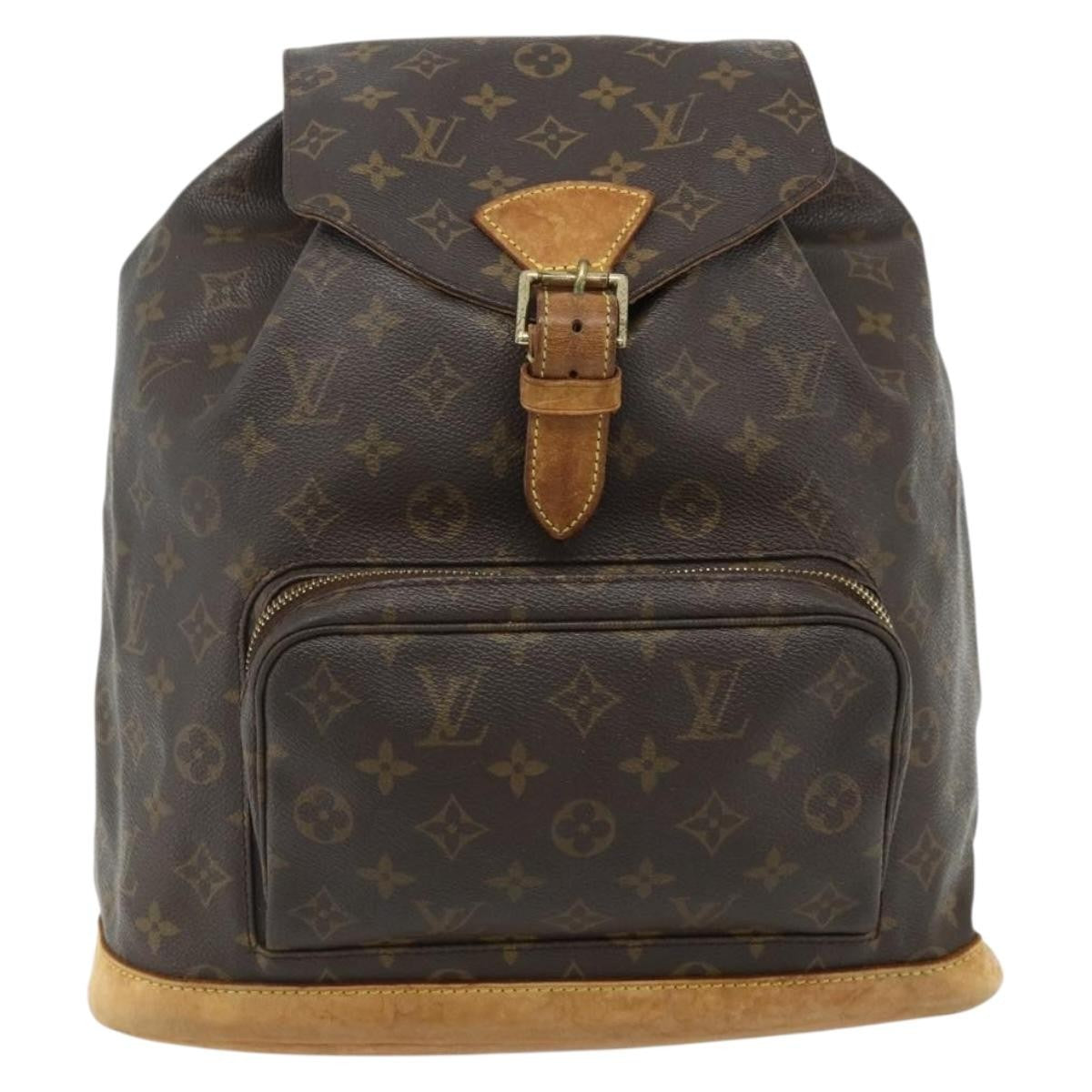 Louis Vuitton Vintage Montsouris Monogram Canvas Brown Canvas Backpack Bag (Pre-Owned)