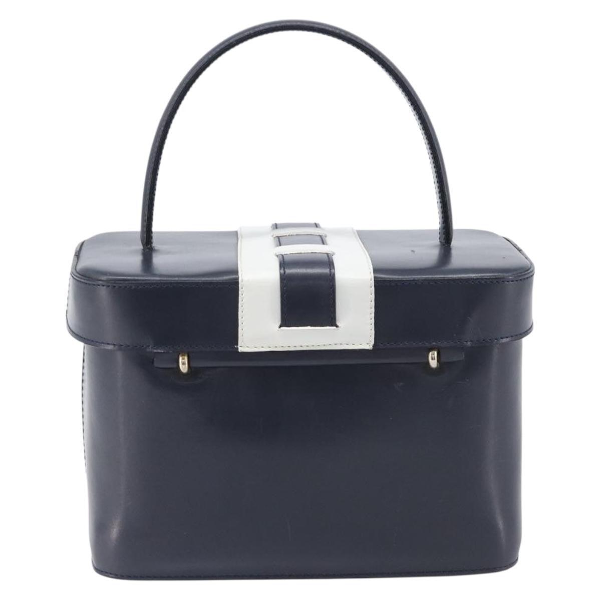 Celine Handbag Leather Navy Leather Handbag (Pre-Owned)