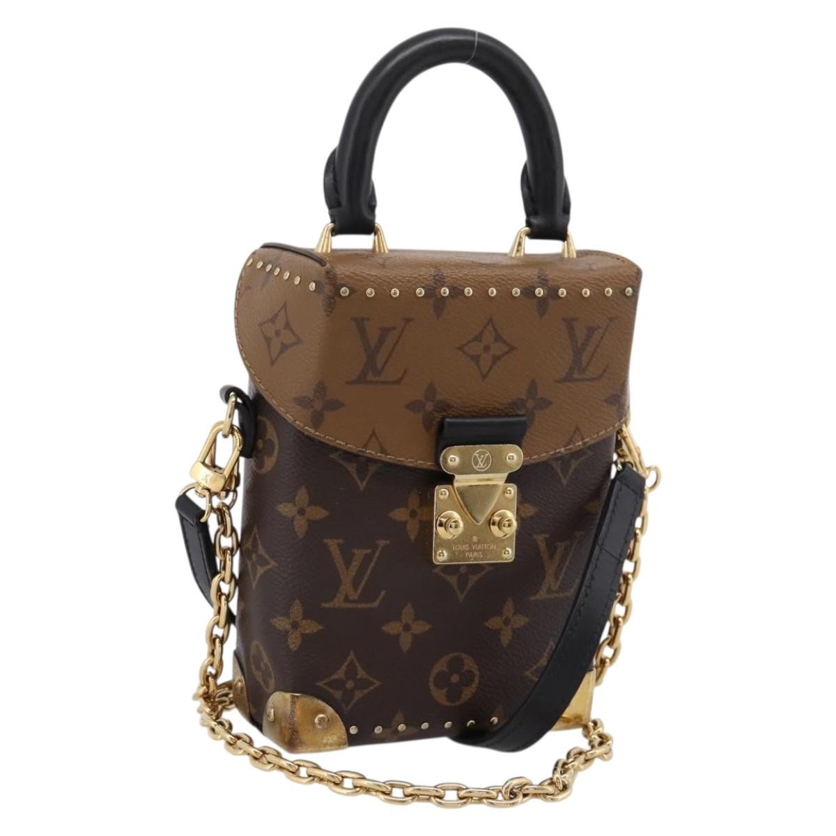 Louis Vuitton Camera Box Nm Studded Reverse Monogram Canvas Brown Canvas Handbag (Pre-Owned)