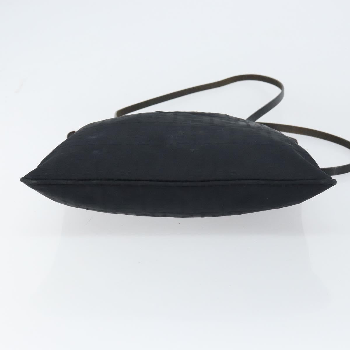Fendi Zucca Tote Canvas Black Canvas Tote Bag Bag (Pre-Owned)