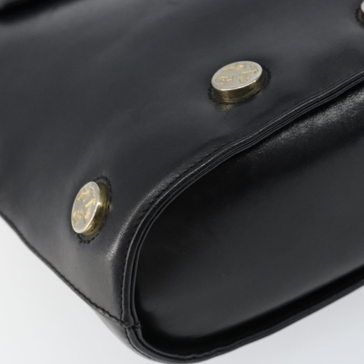 Salvatore Ferragamo Vintage Leather Black Leather Handbag (Pre-Owned)