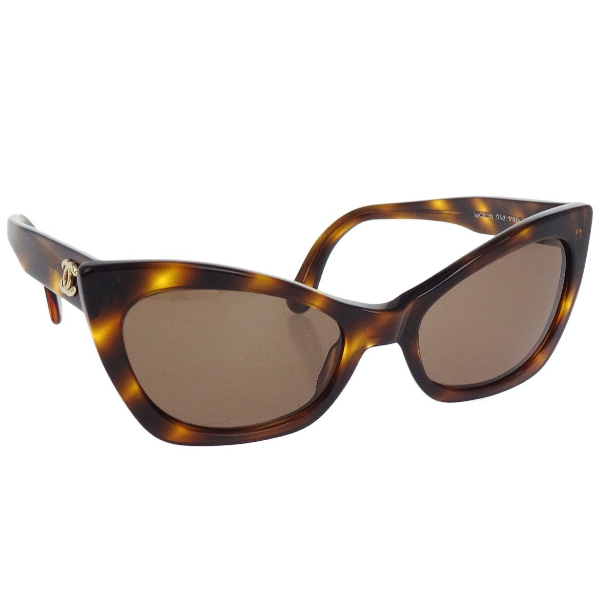 Chanel Chanel Logo Sunglasses Eye Wear Plastic Brown Plastic Sunglasse Accessory (Pre-Owned)